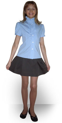 Блуза для девочки с коротким рукавом // Школьная форма